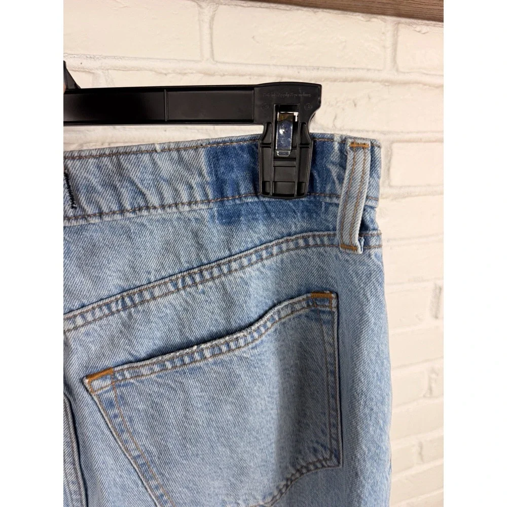 Abercrombie & Fitch Women's High Rise Denim Midi Size 31/12 Skirt Light Wash NWT